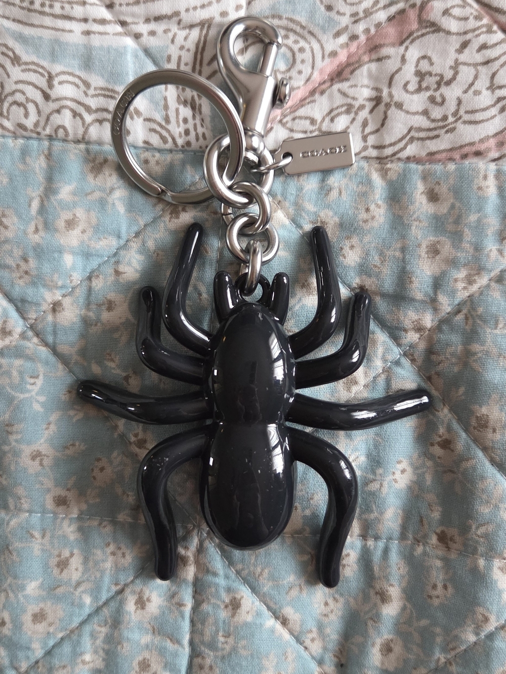 Coach Black Spider Bag Charm